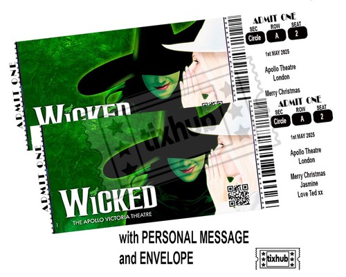 Wicked musical theatre - wicked, ticket