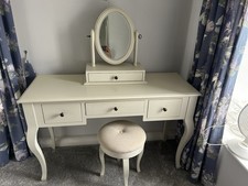Laura Ashley Rosalind Range Dressing Table And Stool In Ivory