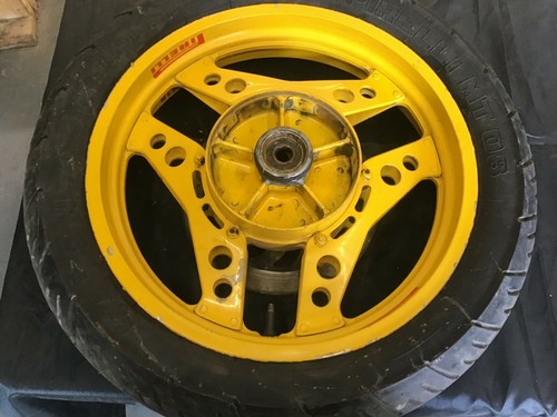 Honda vf750f rear wheel yellow - honda,
