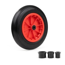 PU Red 14" Replacement Puncture Proof Wheelbarrow Wheel 3.50-4.00/8 UK