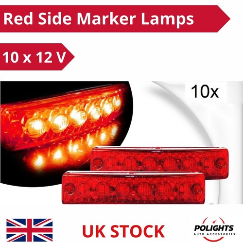 10x red led side rear - led, marker