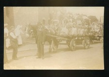 FLECKNEY Leicestershire  Empire Day Procession - Horse & Carts RP