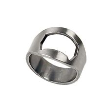 Soda Pop Beer Bottle Opener Stainless Steel Silver Ring Finger Bar Tool Fun