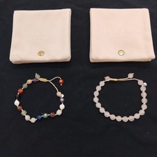 Lola Rose of London Mixed Gemstone & Rose Quartz 8" Bracelets & Earrings - Boxed