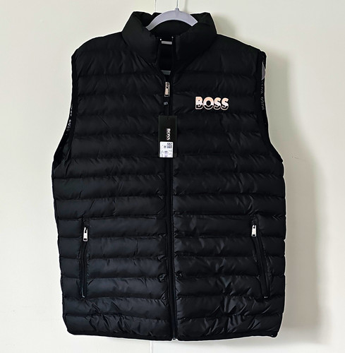 Boss men black puffer gilet - men's,