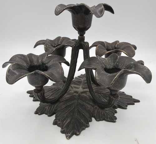 Vtg italy brass flame lily - brass,