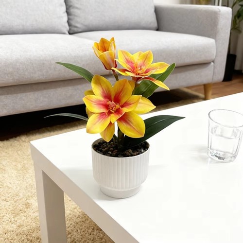 Fake orchid flower potted - fake,