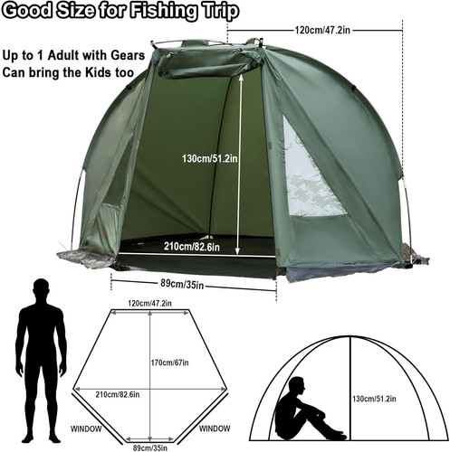 Carp fishing bivvy tent - carp, 1-2