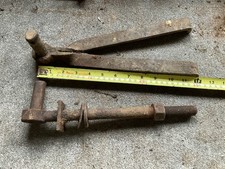 Old Gate Hinge Pins One Fixed One Adjusting Screw Very Sturdy