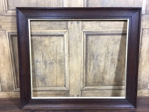 Antique oak picture frame - picture, with