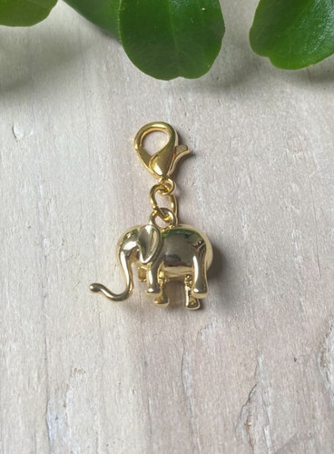 Elephant clip dangle - elephant, charm