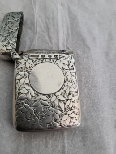 Sterling silver vesta case - sterling,