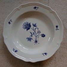 BN Ikea ARV Blue White Scalloped 26.5cm Pasta Soup Bowl Deep Plate -individually