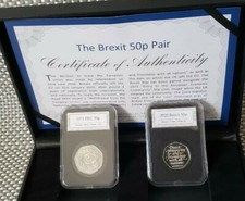 2020 Brexit 50p 2 Coin Set Withdrawal From EU 1973 EEC Entry SOLD OUT