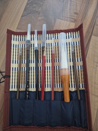 Chinese bamboo writing brush - writing,