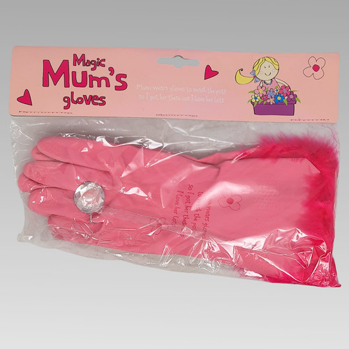 Magic mum gloves pink latex - mum's,