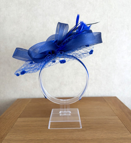 Blue fascinator headpiece with - blue,