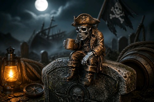Ledge skulz pirate - -, shelf
