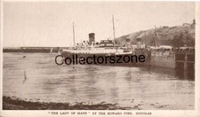Isle Of Man Steam Packet Co Ferry lady of Mann At Douglas printed Postcard