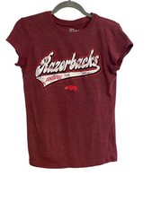 5th & Ocean Arkansas Razorbacks Tee Womens L Casual College Hogs Sports Top