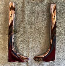 Jaguar 3.8 E-Type S1 A Post WIndscreen Pillar Chrome Pair (001)