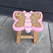 Childrens/Childs/Kids Wooden Stool Butterfly 