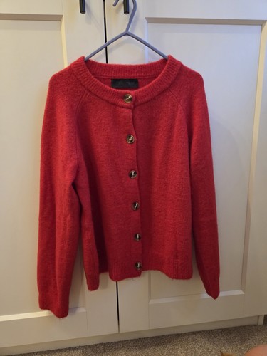 Zara red wool blend cardigan - wool,