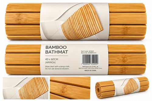 Bamboo bath mat 40x60cm - bath,