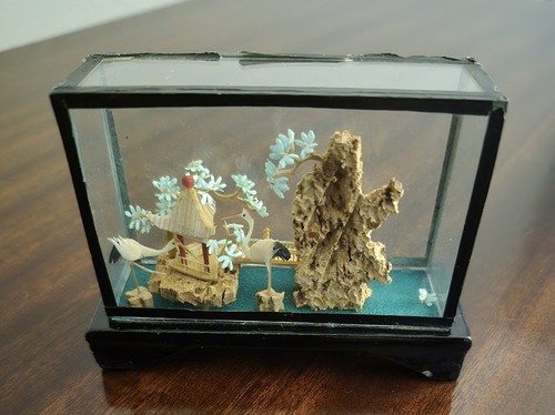 Vintage chinese cork - chinese, carving