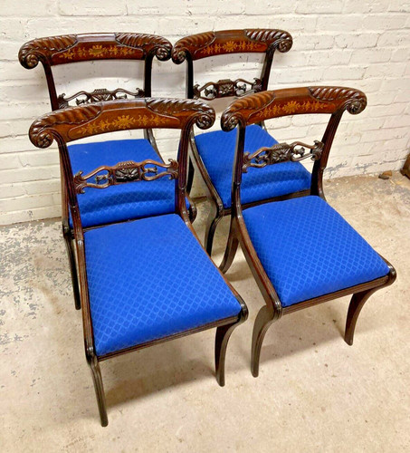 Set antique inlaid - of,