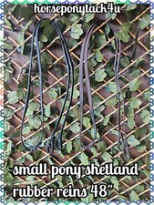 SMALL PONY SHETLAND RUBBER REINS ANTI SLIP FLEXIBLE SOFT LEATHER FOR BRIDLE 48H