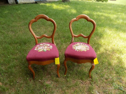 Pair vtg set victorian open - pair,