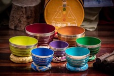 Tibetan singing bowl set - singing,