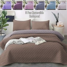 3 Pcs Quilted Bedspread Bed