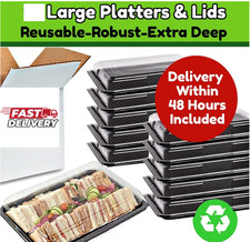 Large Food Platters with Clear