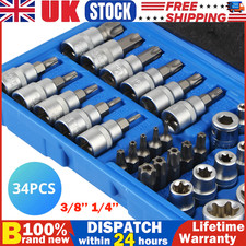 34pcs Torx Star Socket & Bit