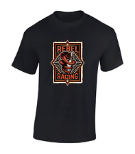 REBEL RACING MENS T SHIRT COOL CLASSIC CAR MOTORBIKE MOTORCYCLE DESIGN TOP