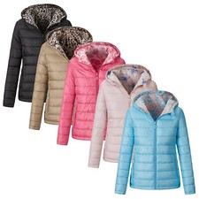 Ladies Girls Reversible Hooded
