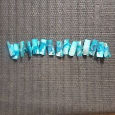 Drilled Abalone Shell Pieces, 15 Blue Shells, Crafts, Jewellery Making 30mmx12mm