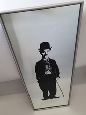 Vintage Charlie Chaplin Mirror Large 83x33cm