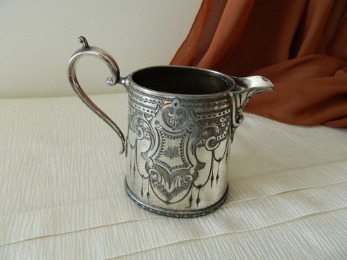 Vtg highly engraved silver - engraved,