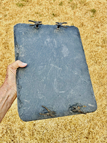 Gray slate rectangle roof - gray,