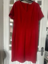 Tu Red  Short Sleeved Textured Dress Size 16, New Without Tags