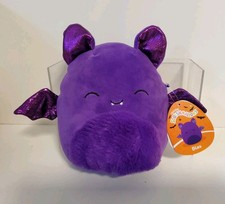 Squishmallows Blas The Dark Purple Halloween Vampire Fruit Bat 8" New With Tags