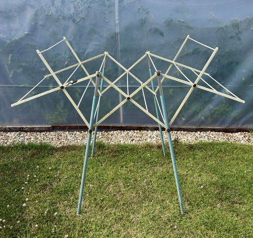 Vintage metal folding clothes - vintage,