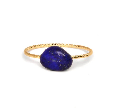 Natural gemstone ring size o - gemstone,