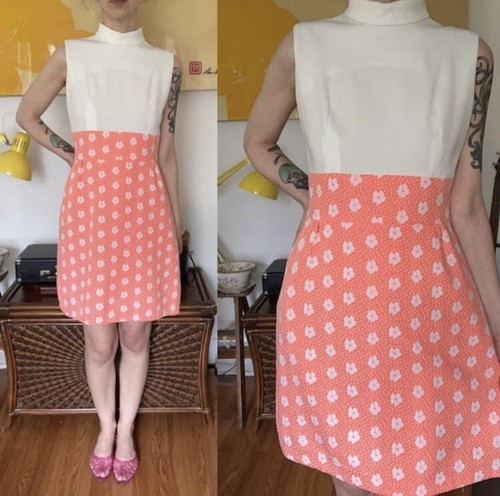 Vintage bright coral mod - vintage,