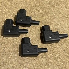 4x Right Angle Heavy Duty In-Line IEC Socket Connector Mains Female Power Plug
