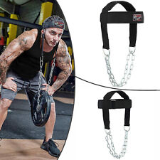 Adjustable Head Harness Dipping Neck Builder Belt Weight Lifting Chain Athletics