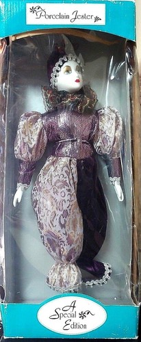 Pierrot porcelain clown - pierrot,